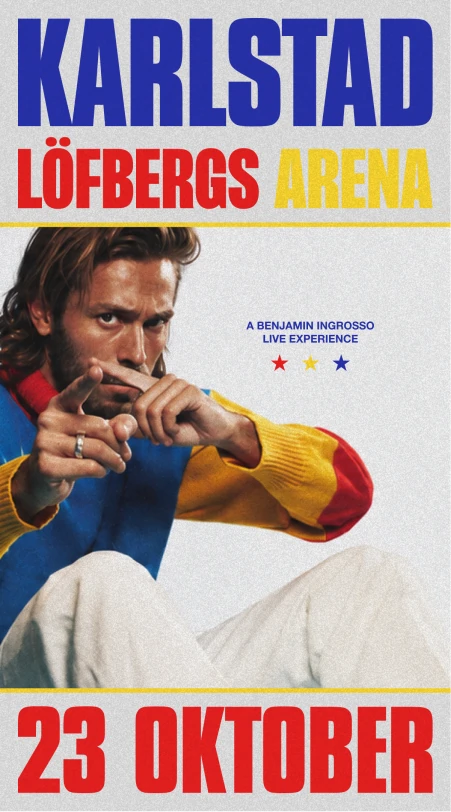 Benjamin Ingrosso — Karlstad, Löfbergs Arena — 23 oktober 2026